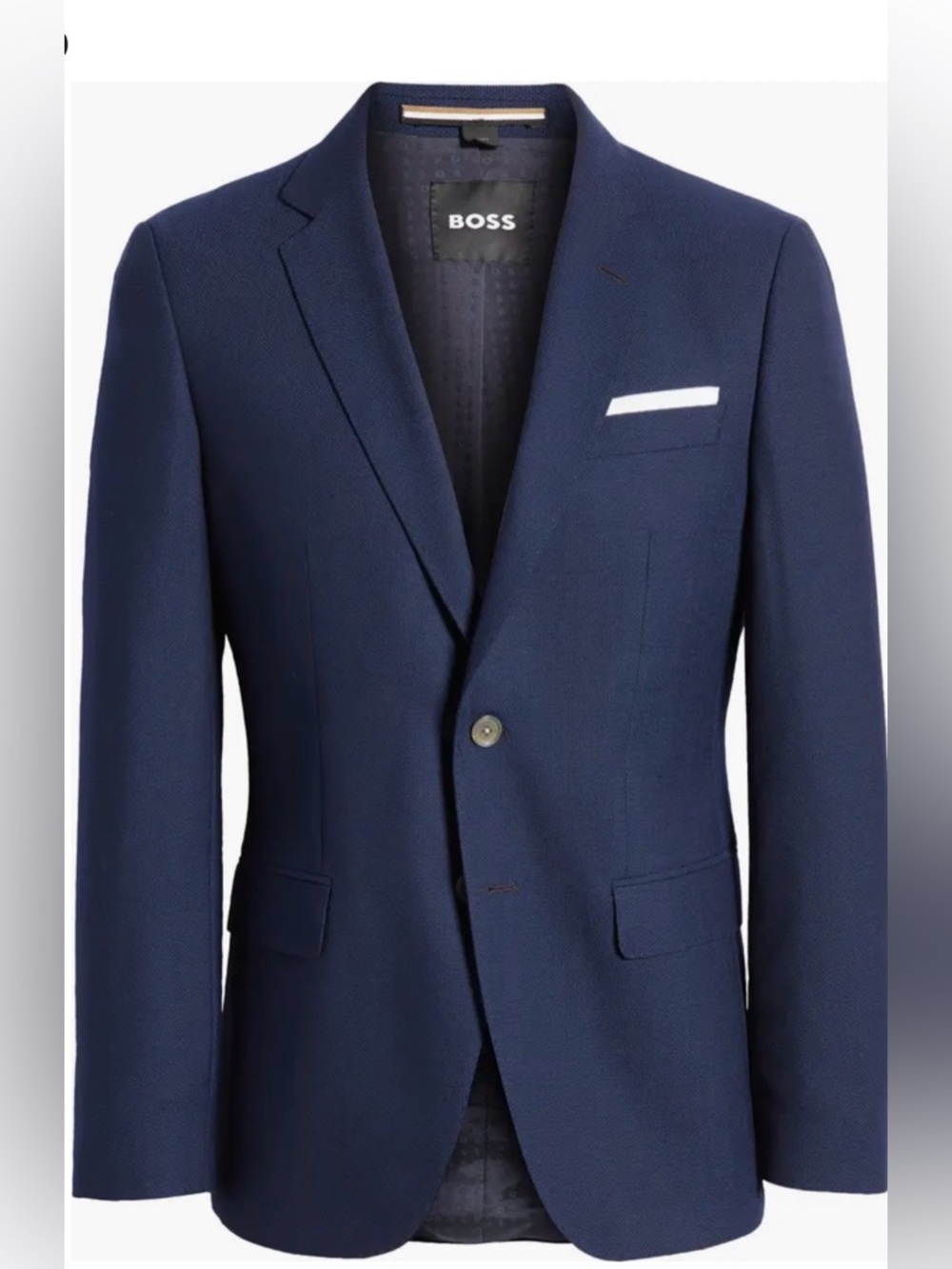 BOSS Hutson Slim Fit Navy Wool Sport Coat Size 40L